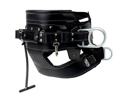 4D Lineman Belt - Four D-rings, Support seat, Gut strap, Metal ID plate, Tool snaps &amp; rings, Tape thong image 0