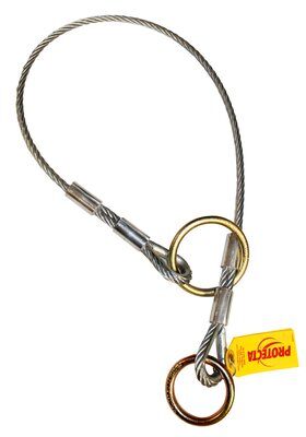 Cable Tie-off Adapter - 6ft pass-thru type tie-off adapter - Steel O-ring - 9.5mm 7x19 galvanized steel cable - 3M PROTECTA 2100193 image 0