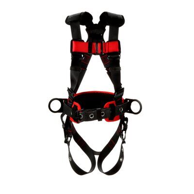 PROTECTA Construction-style Positioning Harness - Back & side d-rings - Tongue-buckle Leg Straps - Shoulder/hip padding image 0