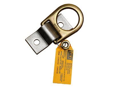 Steel Anchor plate with D-ring - Bolt or weld to structure - Portable fall arrest anchor point - Pre-drilled 1/2 in. holes - D-ring with anchor plate - 3M DBI-SALA image 0
