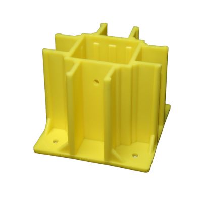 Safety Boot Guardrail System - Reusable guardrail system - Eliminates bracing - Create instant toeboards - Temporary rail construction - Exceeds OSHA guardrail regs  - Made in the USA - Safety Maker SB001 image 0