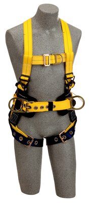 Delta Construction-style Positioning/Climbing Harness - Front, Back &amp; Side D-rings - Belt w/ Pad - Tongue Buckle Leg Straps image 0