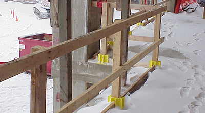 Safety Boot Guardrail System - Reusable guardrail system - Eliminates bracing - Create instant toeboards - Temporary rail construction - Exceeds OSHA guardrail regs  - Made in the USA - Safety Maker SB001 image 4