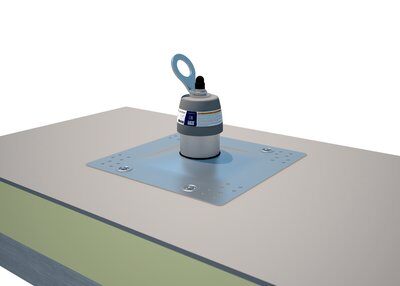 Membrane Roof Top Anchor - For standard membrane and built-up roofs - Weather proof shrouding - 360-degree rotating D-ring - Compatible w/ Horizontal Lifeline - 3M DBI-SALA 2100139 image 1