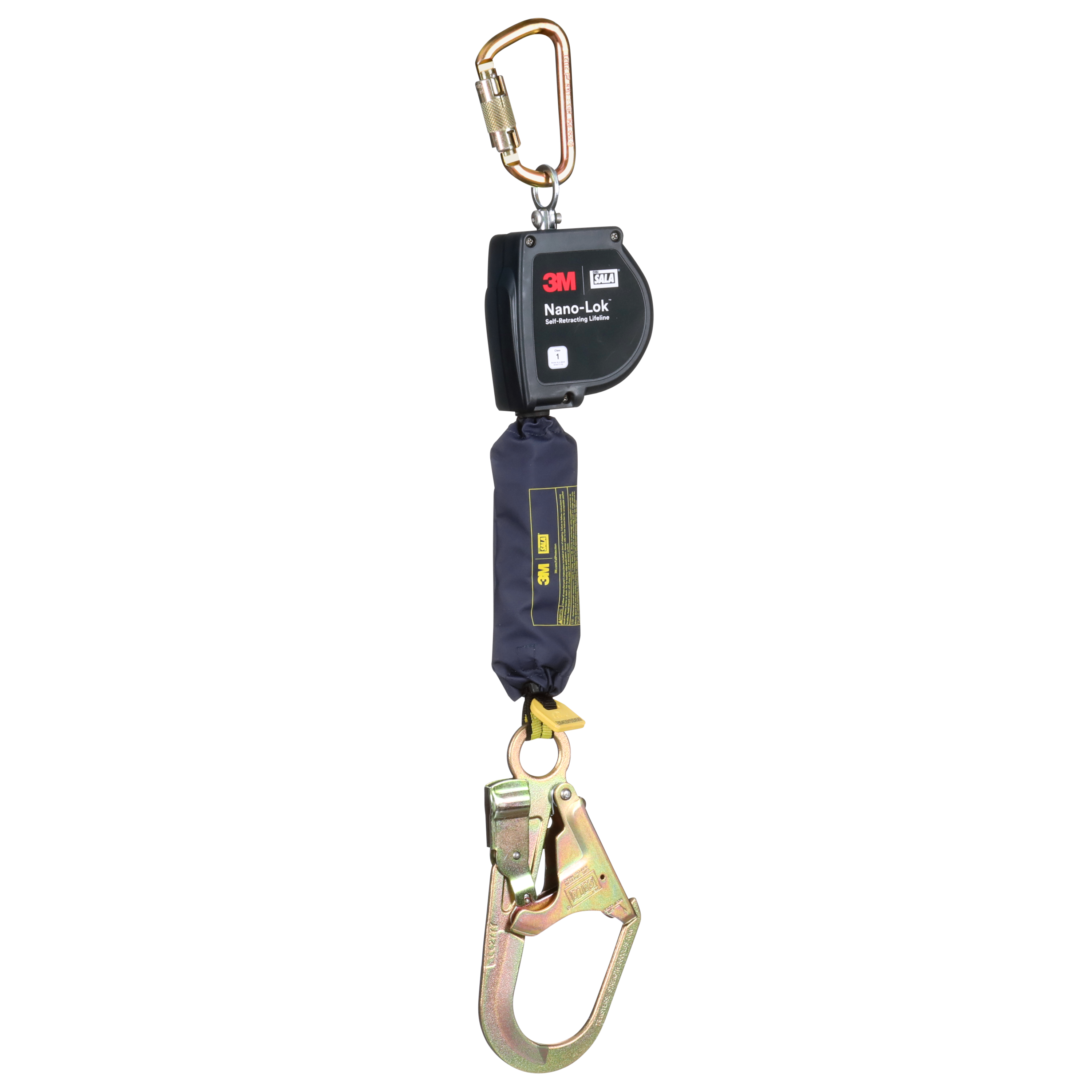 Nano-Lok XL Self-Retracting Lifeline with Steel Carabiner, Web, Steel Rebar Hook, 9 ft., Class 1, ANSI - 3M DBI-SALA 3100604 image 0