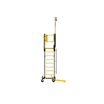 Flexiguard Supported Ladder System - Non-slip work platform with 12 ft. fall arrest rail &amp; two trolleys - Includes stabilizing jacks, outriggers &amp; wheels - Spring load swing gates - 3M DBI-SALA 8530397 image 2
