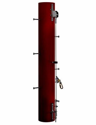 Lad-Saf Cable Guide - Bolts onto wood poles - One guide is needed every 25 ft. - 1/2 in. x 4 in. stainless steel screw - 3M DBI SALA 6100140 image 1