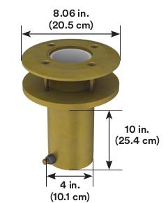 Deck mount sleeve, Zinc-plated -  Slips into 4 in. hole in existing flooring - For decks of 1/4 in. to 2 in. thicknesses - 360 degree rotation - 3M DBI-SALA 8515162 image 1