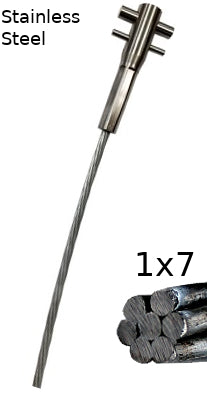 Swaged Cable - 1x7 Stainless Steel Cable - 3/8 in. (9.5mm) - Pre-cut &amp; Swaged for easy installation &amp; tensioning - 3M DBI-SALA Lad-Saf 6105XXX image 0