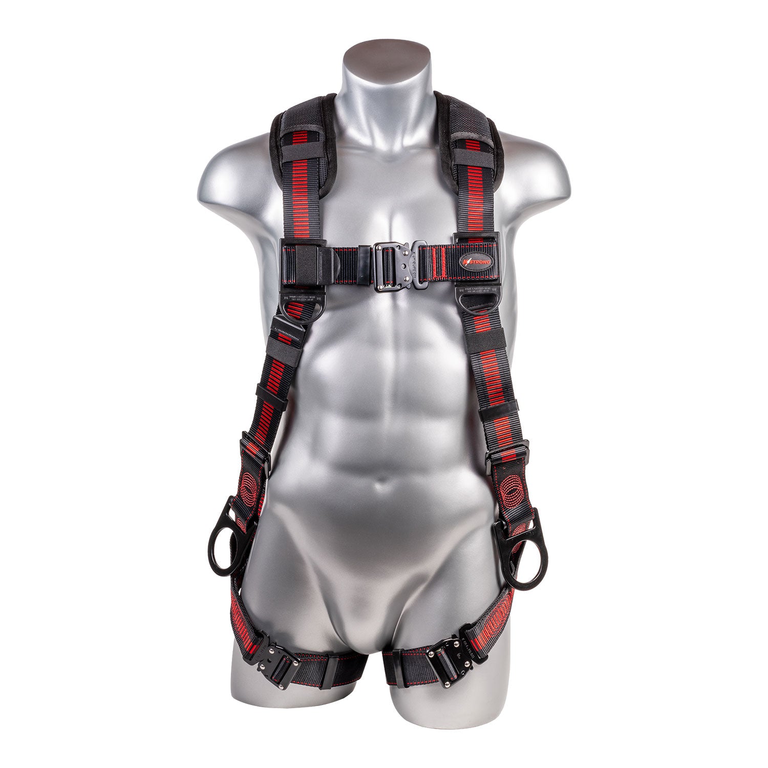 Kapture Elite+ 5-Point FBH, Enhanced Dorsal D-ring Plus, 2 Side D-rings, QC Legs, QC Chest, Back/ Shoulder Pad, All Black Fittings - KStrong UFH15231Q image 1