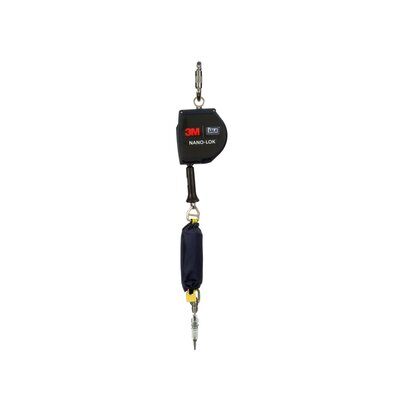 DBI-SALA Nano-Lok Extended Self-Retracting Lifeline - 15ft Stainless Steel Cable - Minimum 6ft. fall clearance - Swiveling anchor point - 3M DBI-SALA 3500091 image 0
