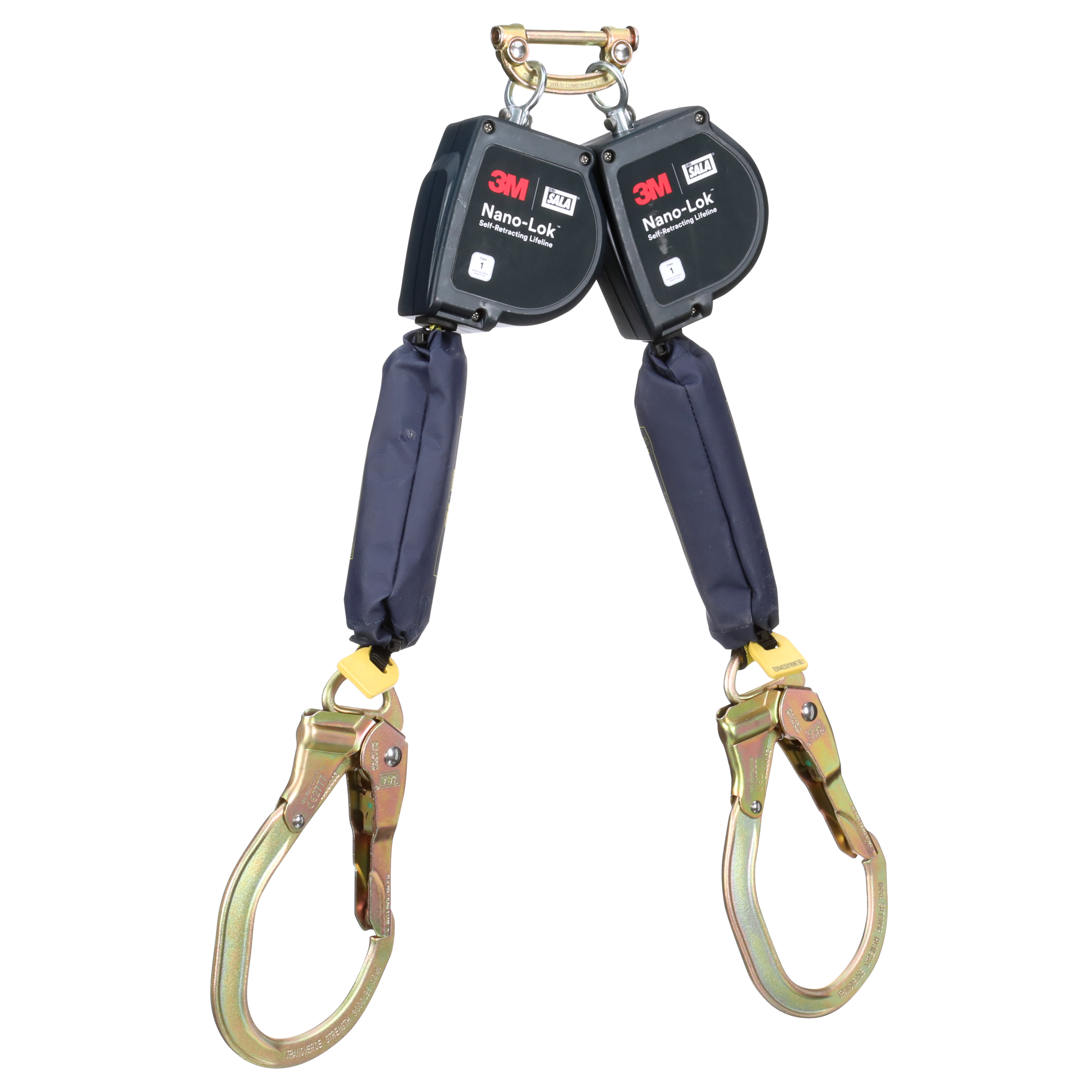 Nano-Lok XL Twin-Leg Self-Retracting Lifeline, Quick Connect, Web, Steel Rebar LockHook, 9 ft, Class 1 ANSI - 3M DBI-SALA 3100614 image 0