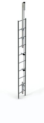 Lad-Saf Cable Guide - Attaches to ladder rungs - Straight guide - Stainless Steel - Fits rungs up to 1-1/8 in. diameter - 3M DBI SALA 6100457 image 2
