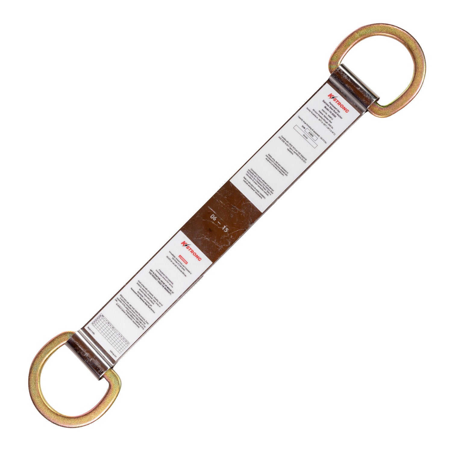 Permanent Use Stainless Steel Roof Anchor with D-Rings - KStrong image 0