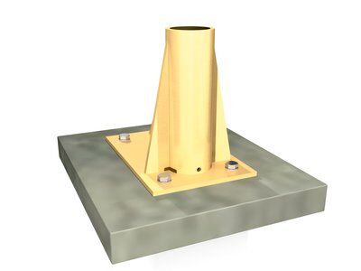8530267 - SecuraSpan Fasten-in-Place HLL Bolt-on Floor Base - Horizontal use on steel and concrete structures image 1