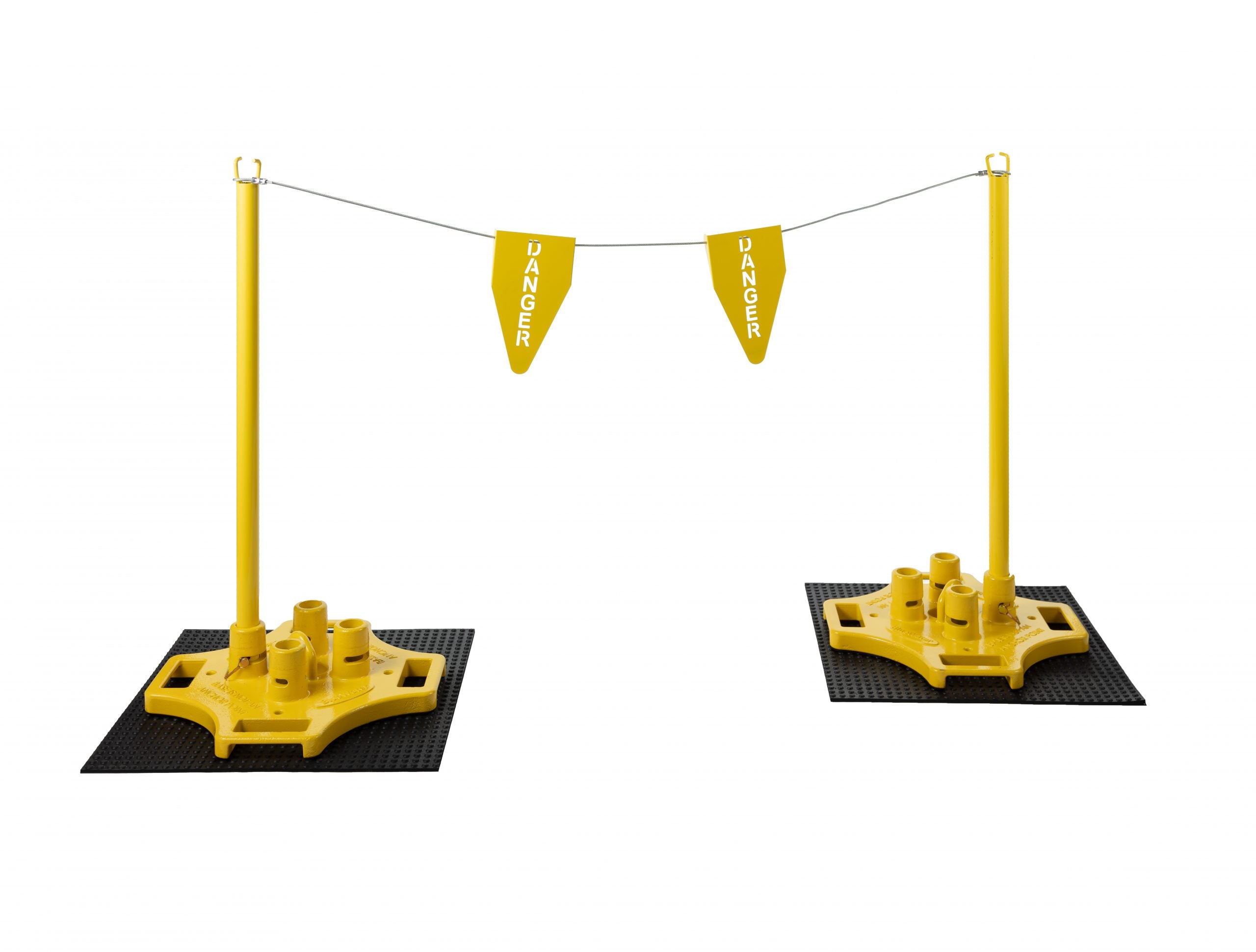 PermaLine Metal Flags (Flags only) – 100 ft. – OSHA Roof Warning Line – BlueWater image 1