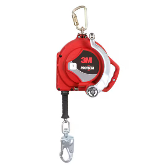 3590050 Protecta 3-Way Retrieval Self-Retracting Lifeline, Galvanized Cable, Steel Swivel Snap Hook, 50ft., Class 1, ANSI - 3M