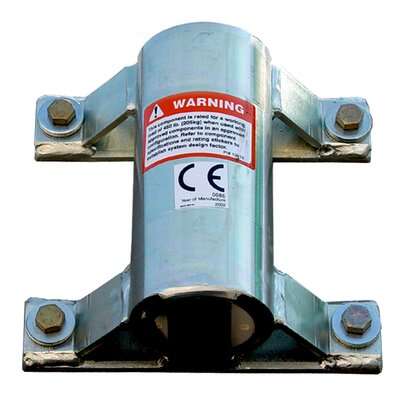 Wall mount sleeve for offset davit mast, Stainless steel - Bolt or weld to vertical walls - Portable installation davit base - For confined space - 3M DBI-SALA 8518348 image 0
