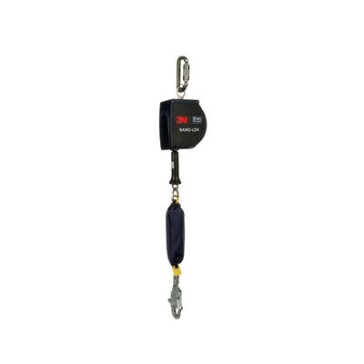 DBI-SALA Nano-Lok Extended Self-Retracting Lifeline - 15ft Stainless Steel Cable - Minimum 6ft. fall clearance - Swiveling anchor point - 3M DBI-SALA 3500091 image 2