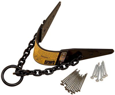 Reusable Rooftop Anchor - For sloped or flat wooden roofs - Easy nail/screw installation - Compatible w/ horizontal lifelines - Self-adjusting O-ring for tie-off - 3M DBI-SALA 2103673 image 0