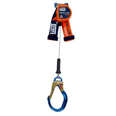 3500216 - Nano-Lok edge (SRL) Self Retracting Lifeline - 8 ft. (2.4m) - Galvanized Steel lifeline w/ Aluminum rebar locking hook - Single leg - For horizontal use / leading edge - Single-pin connector image 0