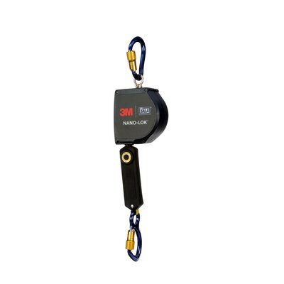 DBI-SALA Nano-Lok Extended Self-Retracting Lifeline - 20ft. Web Lifeline with Carabiner - Minimum 6ft. fall clearance - Swiveling anchor point - 3M DBI-SALA 3103872 image 0