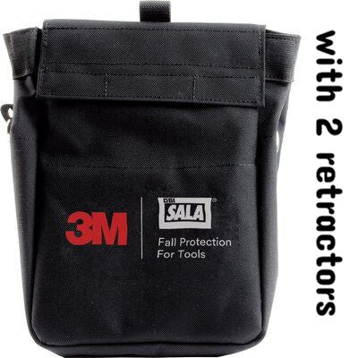 1500128 - Tool Pouch with D-ring &amp; steel retractors - ( 8.75 in. x 13 in. ) - For storage &amp; tethering of tools - Multiple inner pockets - Belt loops - 5 lb. capacity - 3M DBI-SALA image 0