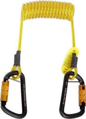 Hook2Hook Coil Tether - Vinyl-coated braided steel coil - Compact design - Self-locking aluminum carabiners - 3M DBI-SALA 1500159/1500160 image 0