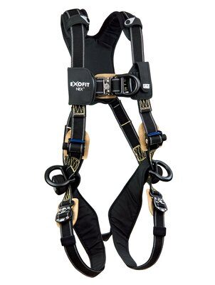 ExoFit NEX Arc Flash Positioning/Climbing Harness - Front, back &amp; side D-rings - Nomex/Kevlar FR webbing - Arc flash rated - Leather insulators image 0