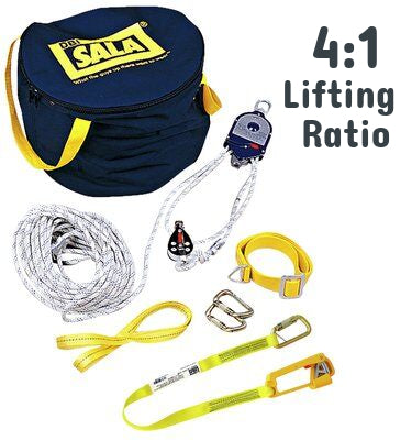 Rollgliss (RPD) Rescue Positioning Device - 4:1 Lifting Ratio - Manually controlled ascent/descent - For work positioning and rescue operations - Includes: Anchor slings, 2 carabiners and carrying bag - 3M DBI-SALA 3602050 3602100 image 0