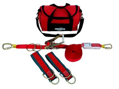 1200101 - PRO-Line Synthetic HLL System - 60 ft. Web Lifeline Assembly, Tie-off Adapters, &amp; Carrying bag image 0