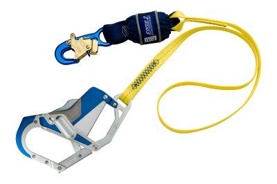 6ft. Shock Absorbing Lanyard - Force2 single-leg lanyard - Comfort grip hook and steel snap hook - 12ft. free fall and dual capacity rated - 3M DBI-SALA 1246414 image 0