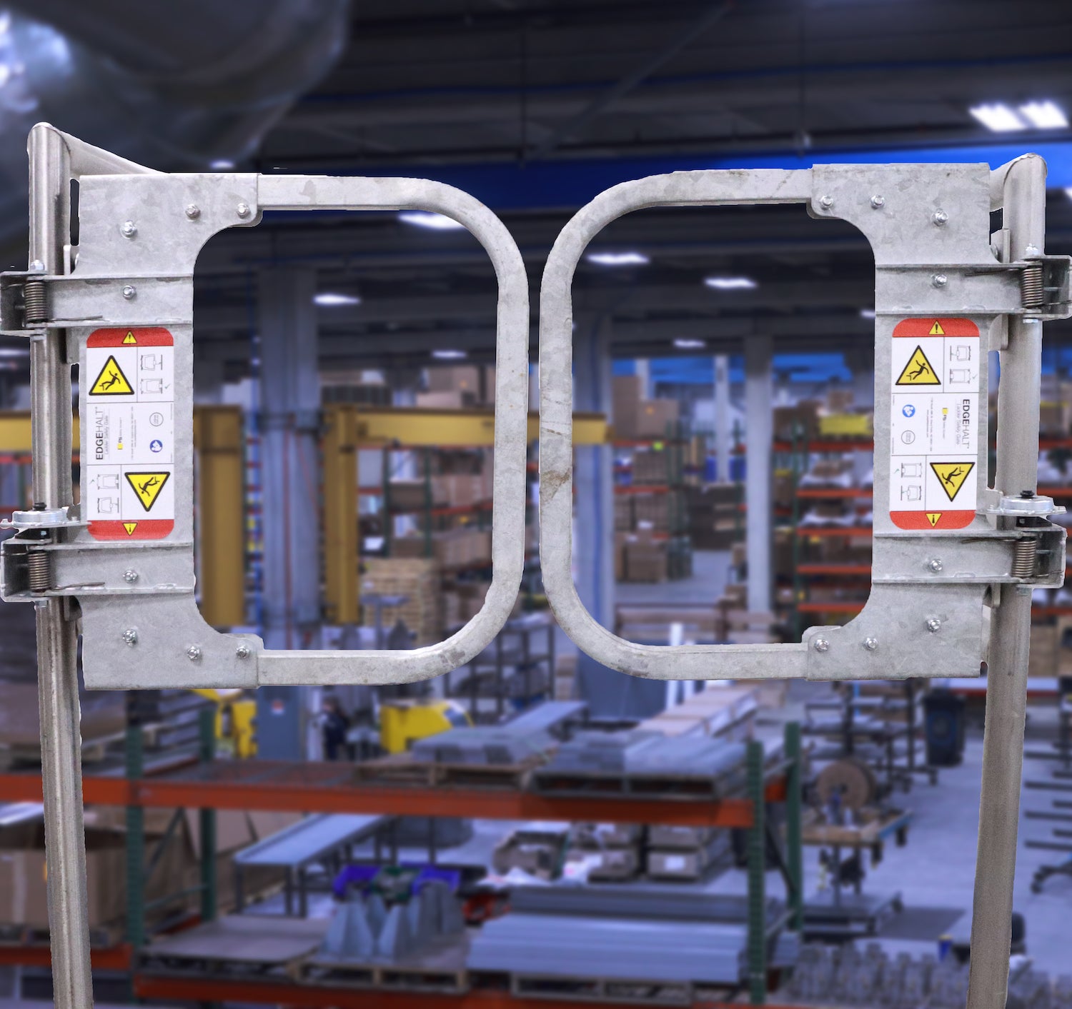 EdgeHalt Posi-Stop Double Ladder Safety Gate - Surface mount the DBL gates with no extra hardware - PS DOORS image 2
