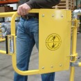 GuardDog Self-closing Safety Gate - Fully assembled - Universal swing direction - OSHA Compliant guardrail - Fits 2 in. round or square - BlueWaterMFG image 4