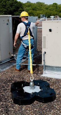 Freestanding Roof Top Fall Arrest Anchor - Non-penetrating design - Built-in shock absorber - Sixteen 45 lbs. counterweights - Portable and reusable - 3M DBI-SALA 2100185 image 2