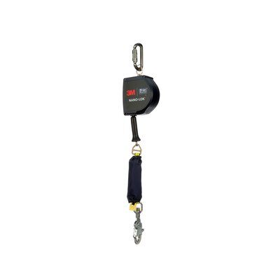 DBI-SALA Nano-Lok Extended Self-Retracting Lifeline - 15ft Stainless Steel Cable - Minimum 6ft. fall clearance - Swiveling anchor point - 3M DBI-SALA 3500091 image 3