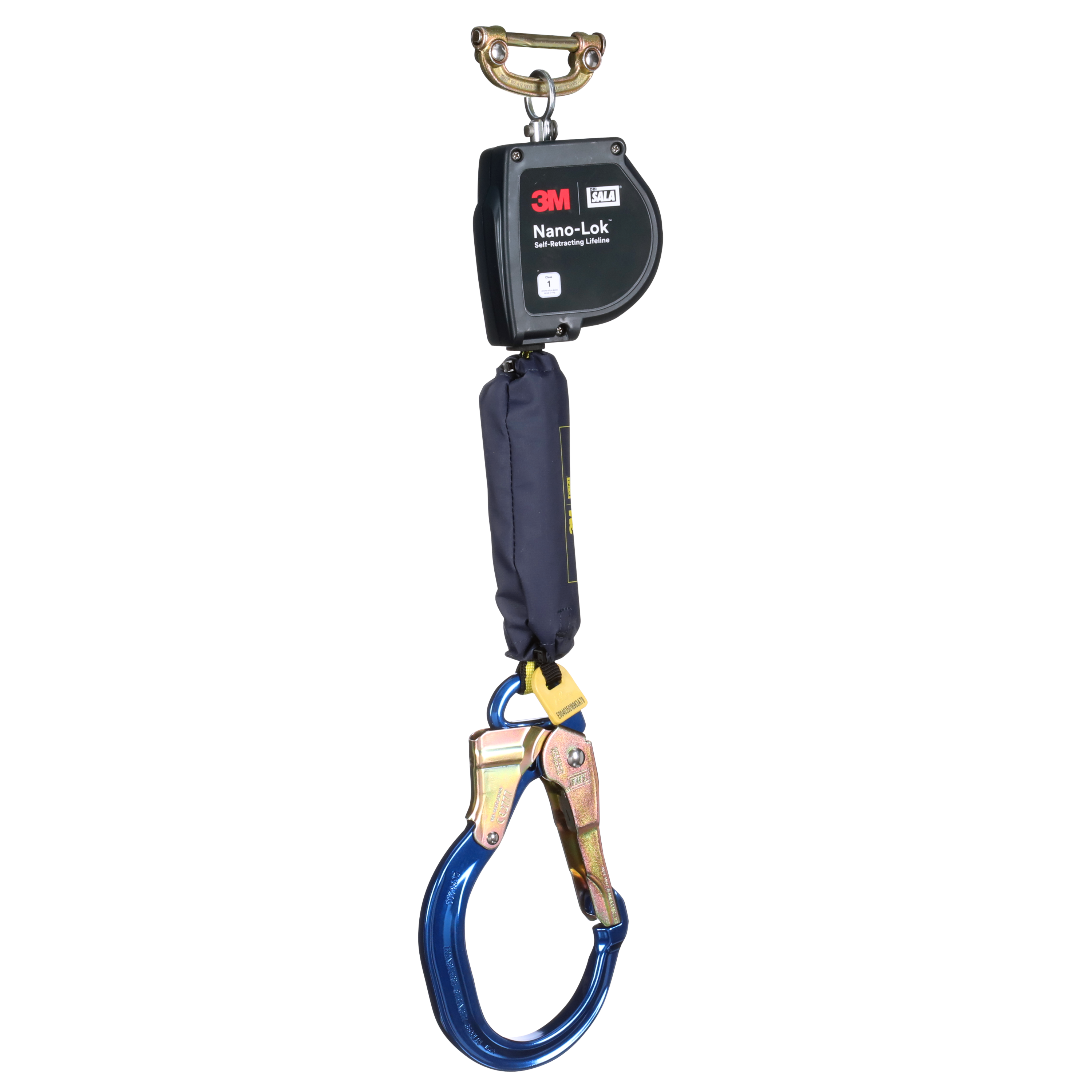 Nano-Lok XL Self-Retracting Lifeline with Quick Connect, Web, Aluminum Rebar Lock Hook, 9 ft, Class 1, ANSI - 3M DBI-SALA 3100599 image 0