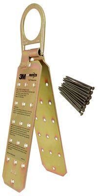 Reusable Roof Anchor - For sloped or flat wooden roofs - Fast and easy nail installation - Hinged design with D-ring - Nails included - 3M PROTECTA 2104000 image 0