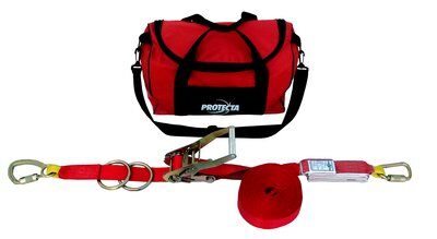 1200105 - PRO-Line Synthetic HLL System - 60 ft. Web Lifeline, Tensioner, Energy absorber and Carrying bag image 0