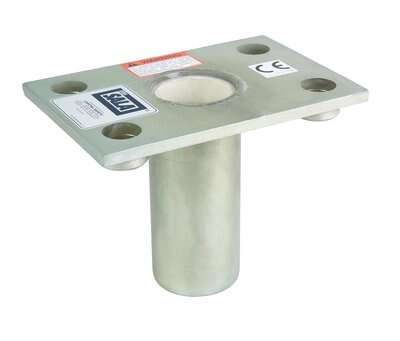 Flush Floor-mount Sleeve for offset davit mast, Stainless Steel - Bolt into pre-drilled concrete/steel floors - For mounting confined space davit base - 3M DBI-SALA 8512827 image 0