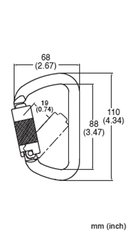 354-2Z Twist Lock Carabiner - French Creek Fall Safety image 1