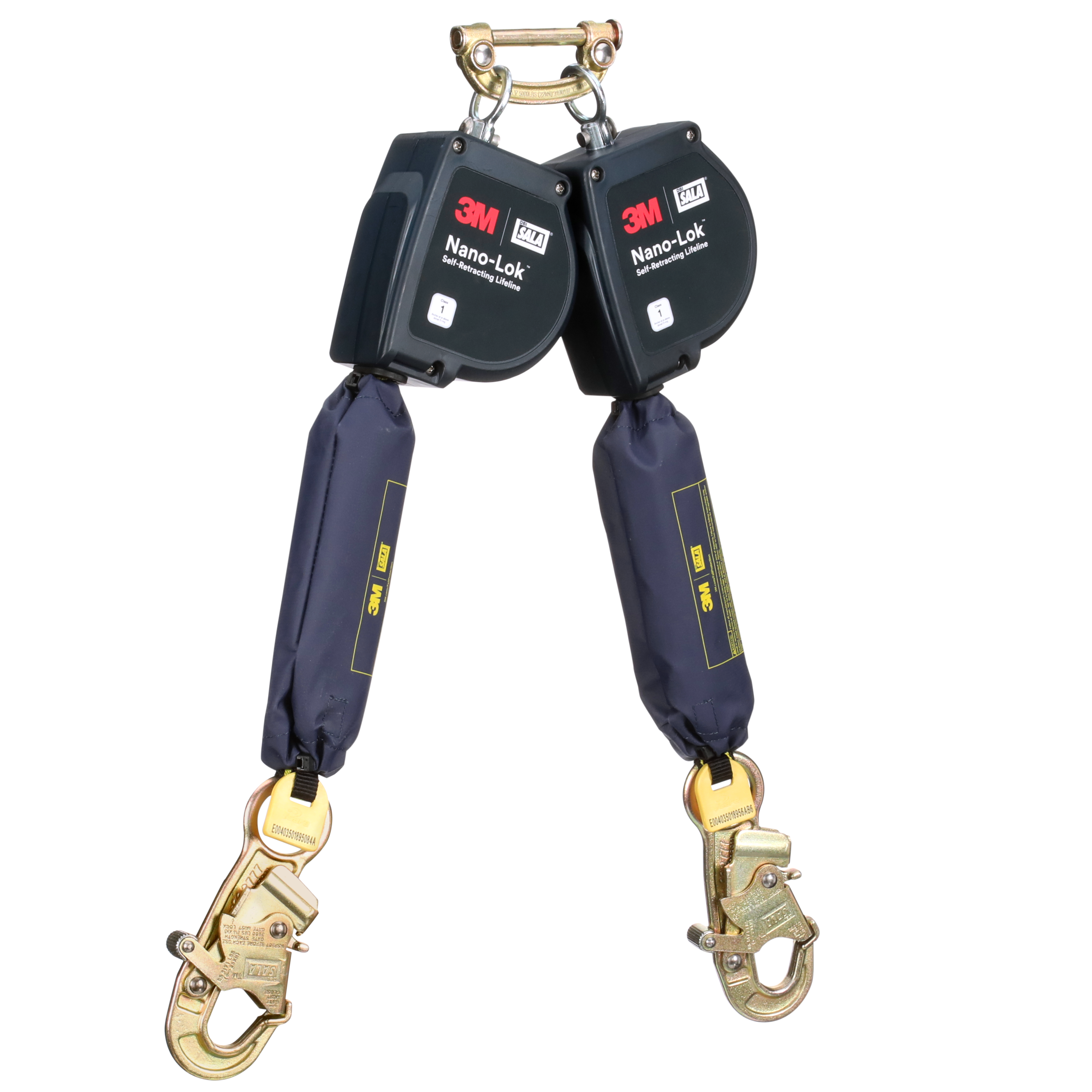 Nano-Lok XL Twin-Leg Self-Retracting Lifeline with Quick Connect, Web, Steel Snap Hook, 11 ft, Class 1 ANSI - 3M DBI-SALA 3100609 image 0