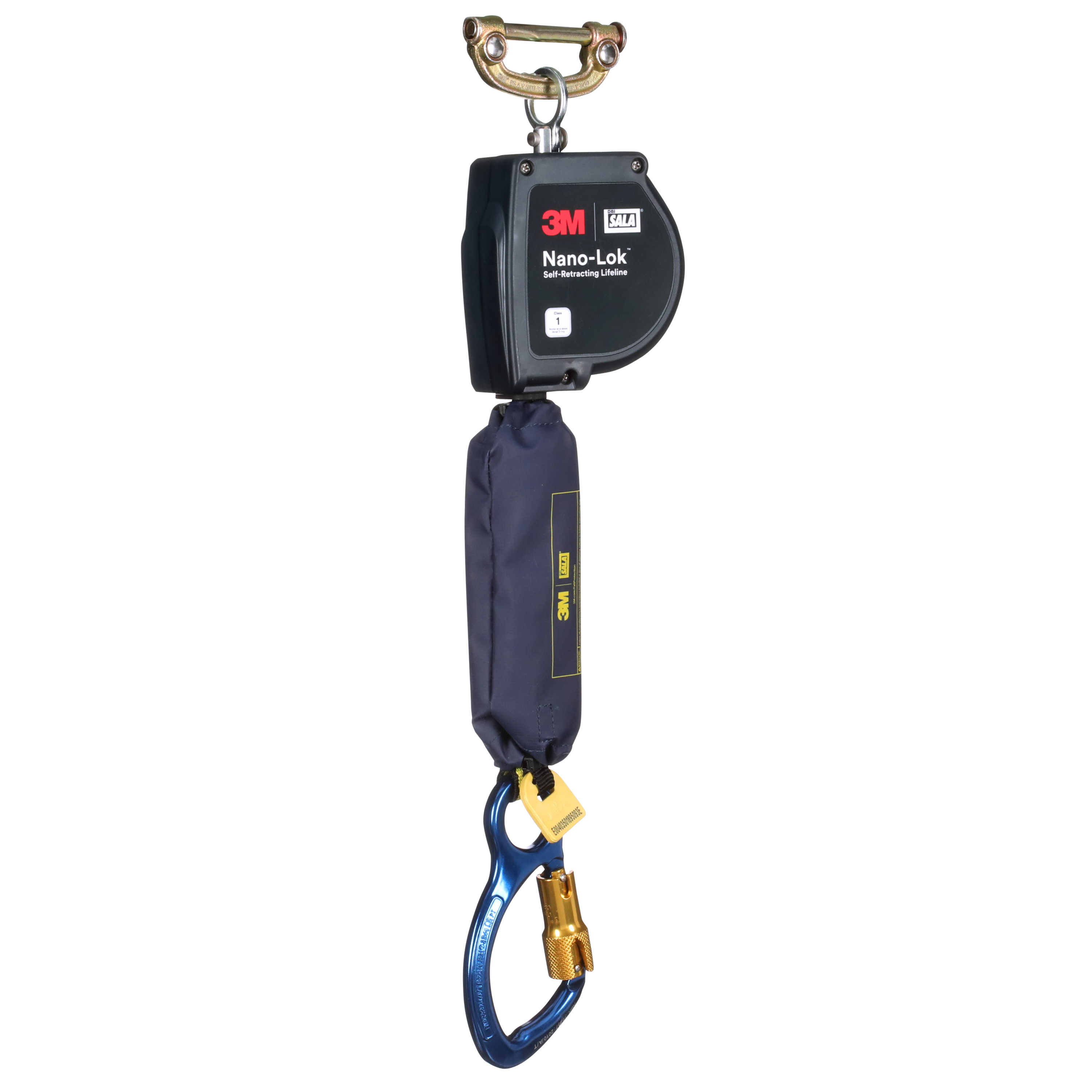 Nano-Lok XL Self-Retracting Lifeline with Quick Connect, Web, Aluminum Carabiner, 11 ft., Class 1, ANSI - 3M DBI-SALA 3100590 image 0