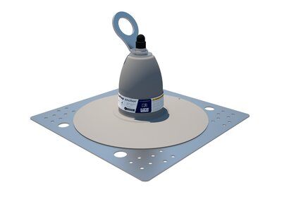 PVC Membrane Roof Anchor - For single-ply PVC membrane and built-up roofs - Weather proof shrouding - 360-degree rotating D-ring - Compatible w/ Horizontal Lifeline - 3M DBI-SALA 2100140 image 0