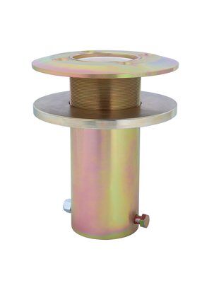 Deck mount sleeve, Zinc-plated -  Slips into 4 in. hole in existing flooring - For decks of 1/4 in. to 2 in. thicknesses - 360 degree rotation - 3M DBI-SALA 8515162 image 0