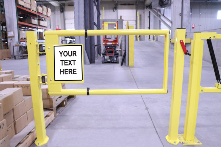 EPAG Personnel Access Gate - Adjustable pedestrian gate that swings both ways - Fits widths 21 to 48 inches - Mild steel and powder coat yellow - Quiet Operation - Not for Fall Protection - PS DOORS EPAG-2148-PCY image 0