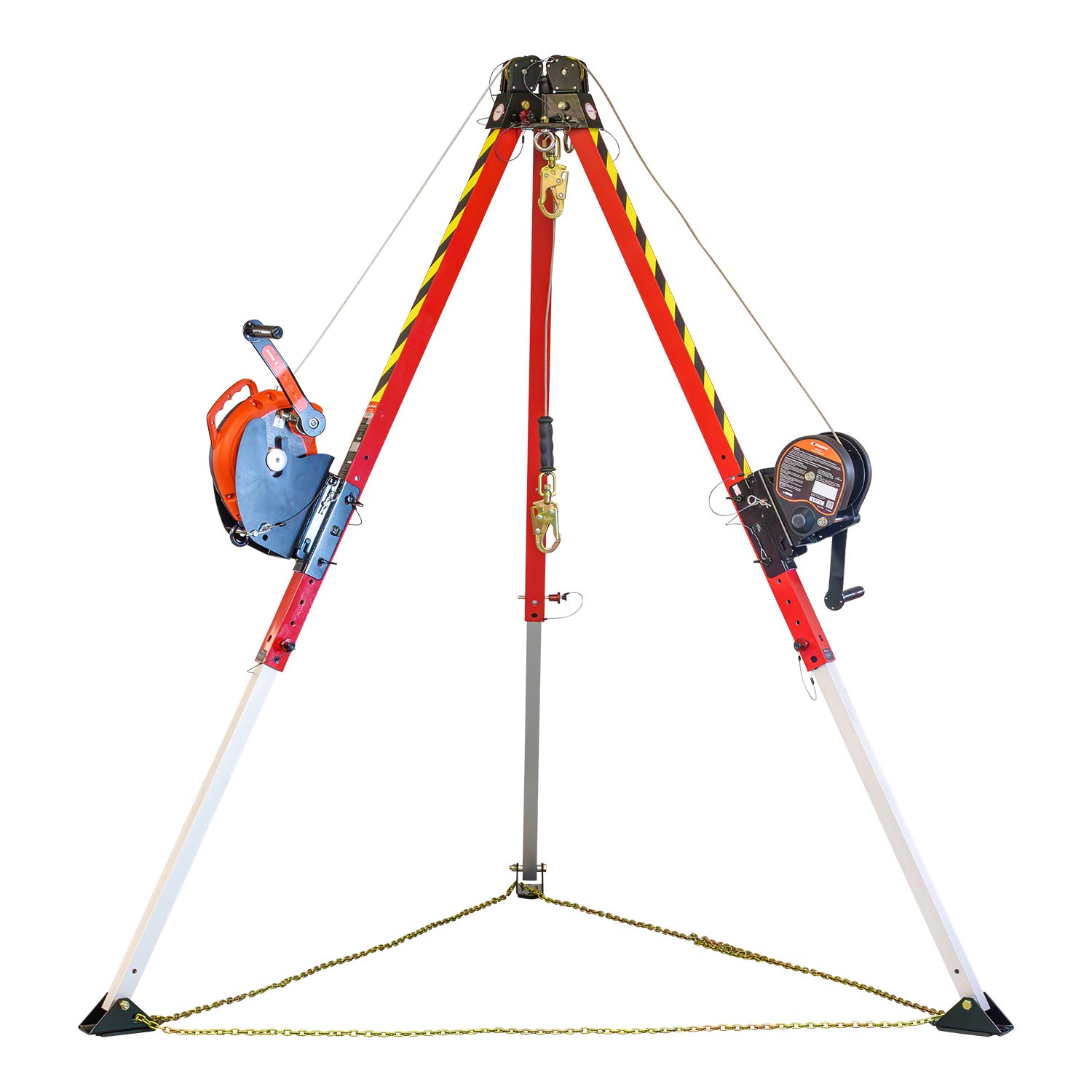 Megapod 7ft. Deluxe Kit - Includes Tripod, 60ft. 3-Way Rescue Retrieval SRL-R With Mounting Bracket, 60ft. Material/Personnel Winch, And Storage Bags For Tripod/Equipment - KStrong UFT510007DK image 0