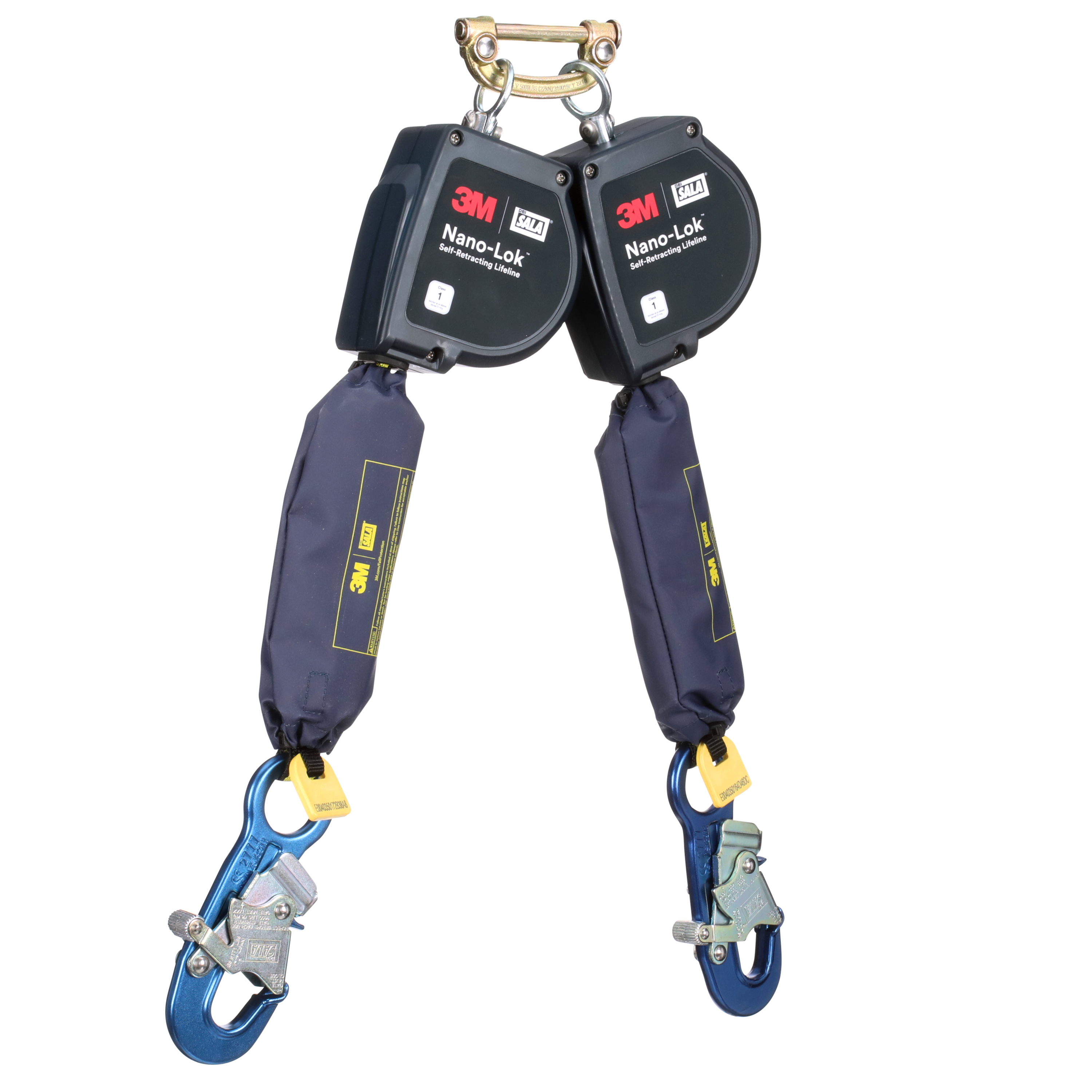 Nano-Lok XL Twin-Leg Self-Retracting Lifeline, Quick Connect, Web, Aluminum Snap Hook, 11 ft., Class 1 ANSI - 3M DBI-SALA 3100611 image 0