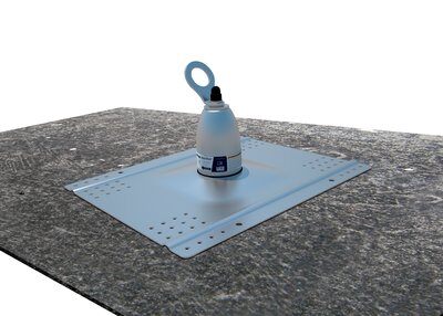 Universal Roof Top Anchor - For metal, concrete &amp; wooden roofs - For use on flat or sloped (&lt;= 3:12 pitch) roofs - 360-degree rotating D-ring - Compatible with Horizontal Lifeline - 3M DBI-SALA 2100133 image 2
