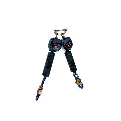 3101276 - 3M DBI-SALA Nano-Lok Personal Self Retracting Lifeline, Twin-leg, with Carabiner Anchorage and Single Pin Connector image 0